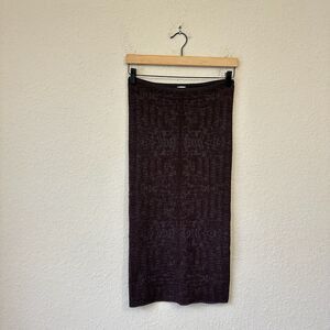 NWOT MISSONI '3D' Texture Pencil Midi Skirt in Black Silver Metallic